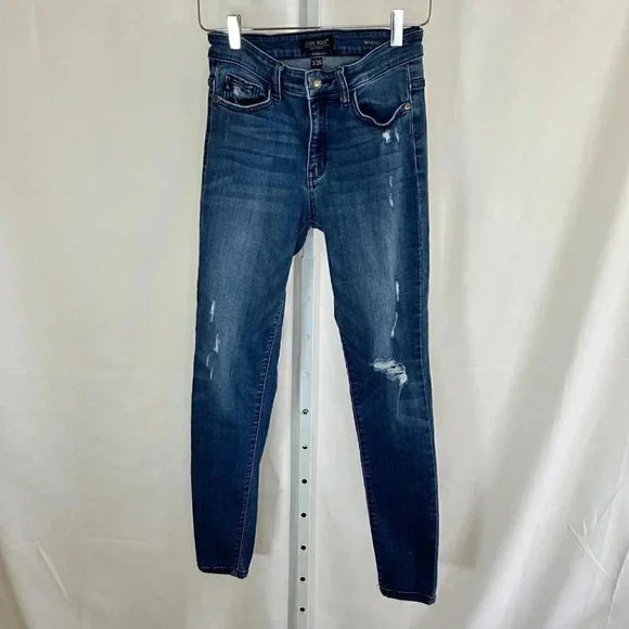 Judy Blue Los Angeles Skinny Fit Size 3 /26 Distressed Blue Jeans - Picture 2 of 12